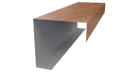 Декоративная накладка угловая 20x60x60x20 мм, Золотой орех 3D