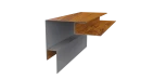 Планка угла наружного сложная Блок-хаус 110x110x2000 мм, Золотистый дуб 3D