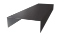 Декоративная накладка 20x60x20 мм, 8019 серо-коричневый глянцевый