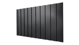 Профнастил С8 1200/1150x0,45 мм, 9005 черный янтарь глянцевый