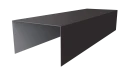 Крышка 40x65x40 мм, 8019 серо-коричневый матовый
