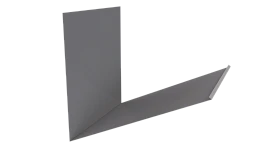 Планка примыкания верхняя к трубе фальц 250x210 мм, 7004 сигнальный серый глянцевый