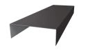 Декоративная накладка 20x60x20 мм, 8019 серо-коричневый матовый