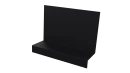 Примыкание боковое фальц 25x65x130 мм, 9005 черный янтарь матовый