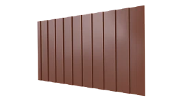 Профнастил С8 1200/1150x0,65 мм, 8004 медно-коричневый глянцевый