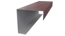 Декоративная накладка угловая 20x60x60x20 мм, Античный дуб 3D