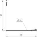 Планка завершающая 10x50x50x10 мм, 6005 зеленый мох глянцевый