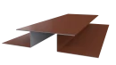 Планка стыковочная сложная Блок-хаус 110x2000 мм, 8004 медно-коричневый глянцевый