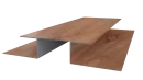 Планка стыковочная сложная 75x2000 мм, Золотой орех 3D