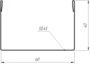 Стойка 40x60x40 мм, 7024 графитовый серый PUR Pruf