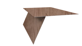 Планка карнизная фальц 130x80 мм, Орех 3D
