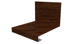 Планка примыкания нижняя к трубе фальц 140x200 мм, Дуб Кельтик 3D