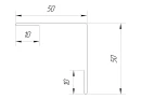 Планка угла наружного 50x50x2000 мм, Дикий камень