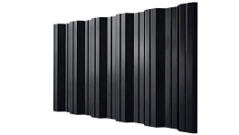 Профнастил НС35 1060/1000x0,4 мм, 9005 черный янтарь глянцевый