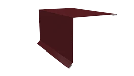 Планка торцевая 120x95x2000 мм, 3005 винно-красный глянцевый