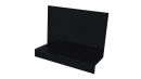 Примыкание боковое фальц 25x65x130 мм, 9005 черный янтарь глянцевый