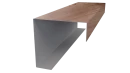Декоративная накладка угловая 20x60x60x20 мм, Орех 3D