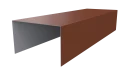 Крышка 40x65x40 мм, 8004 медно-коричневый глянцевый