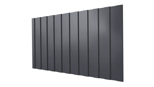 Профнастил С8 1200/1150x0,45 мм, 7024 графитовый серый глянцевый
