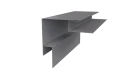 Планка угла наружного сложная Блок-хаус 110x110x2000 мм, 7004 сигнальный серый глянцевый