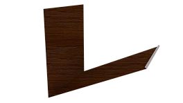 Планка примыкания верхняя к трубе фальц 250x210 мм, Золотистый дуб 3D
