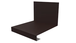 Планка примыкания нижняя к трубе фальц 140x200 мм, 8017 шоколадно-коричневый матовый