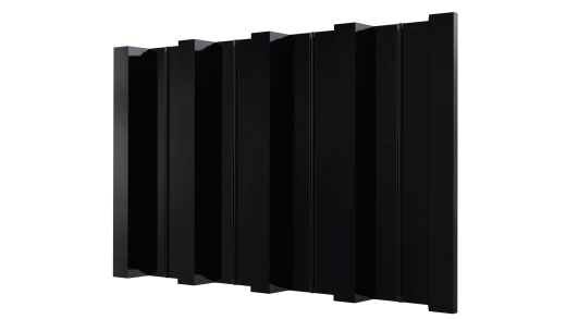 Профнастил Н60 902/845x0,7 мм, 9005 черный янтарь глянцевый