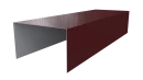 Крышка 40x65x40 мм, 3005 винно-красный глянцевый