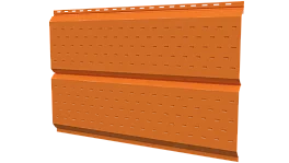 Софит Л-брус перфорированный 264/241x0,45 мм, 2011 насыщенный оранжевый