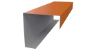 Декоративная накладка угловая 20x60x60x20 мм, 2011 насыщенный оранжевый глянцевый