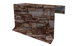 Планка торцевая фальц 65x97 мм, Дикий камень