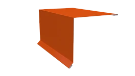 Планка торцевая 120x95x2000 мм, 2004 оранжевый глянцевый