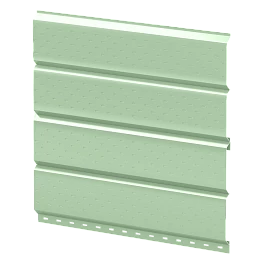 Софит Л-брус перфорированный 264/241x0,5 мм, 6019 бело-зеленый глянцевый