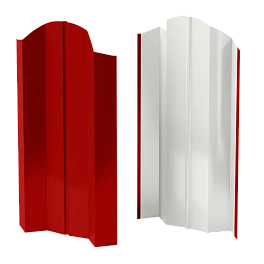 Штакетник М-образный Престиж 118x0,45 мм, 3020 транспортный красный глянцевый